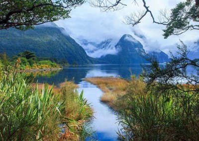 Milford Sound Shrouded in Clouds